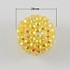 AB Color Chunky Round Resin Rhinestone Bubblegum Ball Beads X-RESI-S256-20mm-SAB10-1