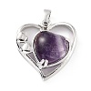 Natural Amethyst Pendants G-C236-01B-P-RS-2