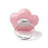 6Pcs 6 Styles Opaque Resin Adjustable Rings RJEW-JR00668-5
