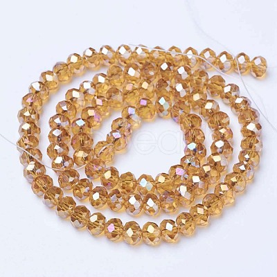 Electroplate Glass Beads Strands EGLA-A034-T4mm-B05-1