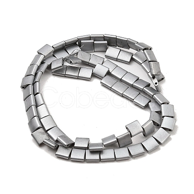 Electroplated Frosted Non-magnetic Synthetic Hematite Beads Strands G-G089-B01-09-1