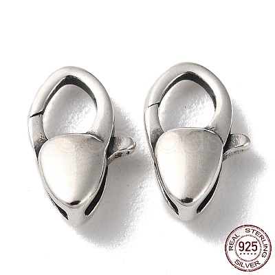 925 Thailand Sterling Silver Lobster Claw Clasps STER-D003-52P-1