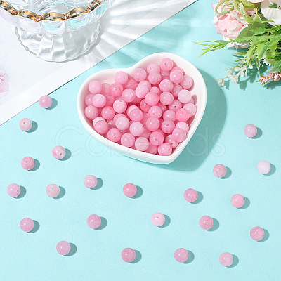 120Pcs Natural Dyed White Jade Beads G-PA0001-03-1