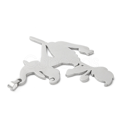 Non-Tarnish Halloween 304 Stainless Steel Big Pendants STAS-R122-14P-1
