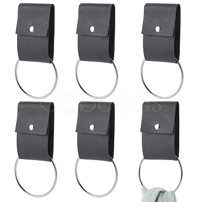 6Pcs PU Leather Towel Hook AJEW-CL0003-35A-1