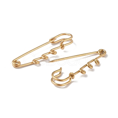 Ion Plating(IP) 304 Stainless Steel Safety Pins Brooch Findings STAS-I673-06-1