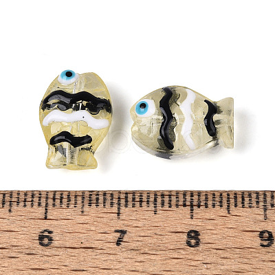 Transparent Glass and Enamel Beads Strands GLAA-T034-01B-1