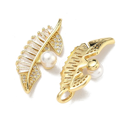 Brass Micro Pave Cubic Zirconia Pendants KK-D235-16G-1