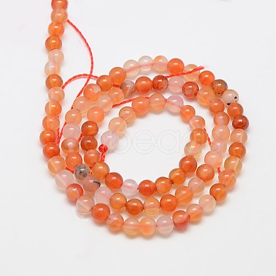 Natural Carnelian Beads Strands G-N0006-4mm-17-1