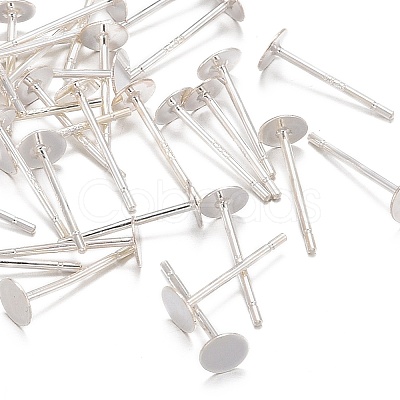 925 Sterling Silver Stud Earring Findings X-STER-T002-200S-1
