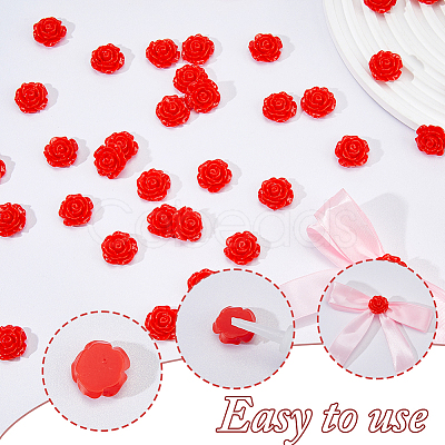 80Pcs Opaque Resin Cabochons RESI-DC0001-61A-1
