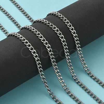 Tarnish Resistant 304 Stainless Steel Cuban Link Chains CHS-L015-12-1