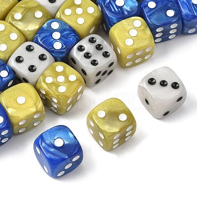 30Pcs 3 Colors Opaque Acrylic Beads MACR-FS0002-30-1