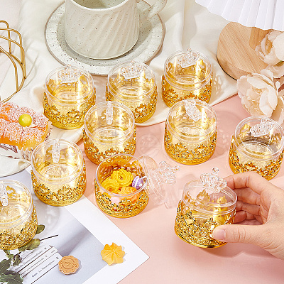 Transparent Plastic Candy Storage Boxes CON-WH0086-224-1