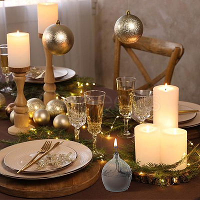 Transparent Glass Kerosene Lamp AJEW-WH0314-458-1