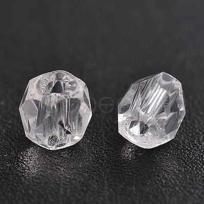 Faceted Transparent Glass Round Beads GLAA-L004-A03-1