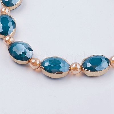Opaque Glass Beads Strands EGLA-K013-PL-07D-1
