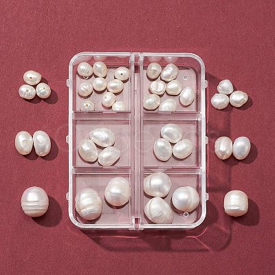 4 Styles Natural Cultured Freshwater Pearl Beads SHEL-FS0001-04-1