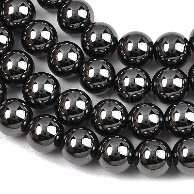 Synthetic Non-magnetic Hematite Beads Strands GG-CBAB93D-B01-8mm-1