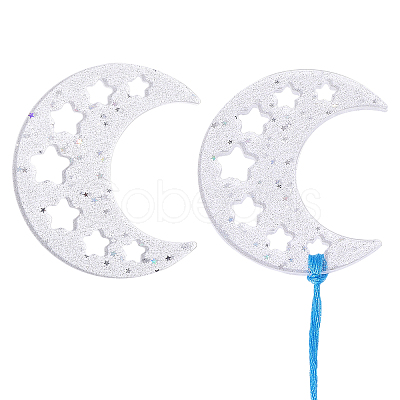 Glitter Acrylic Thread Winding Boards DIY-WH0581-17-1