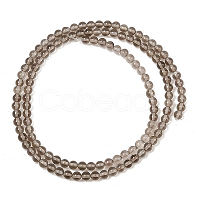 Natural Smoky Quartz Beads Strands G-N0195-02-3mm-01-1