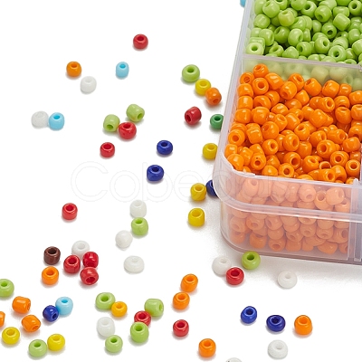 8 Colors Glass Seed Beads SEED-YW0001-58-1
