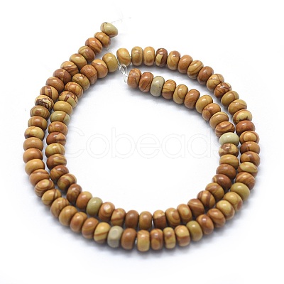 Natural Wood Lace Stone Wooden Jasper Beads Strands G-E507-04A-6mm-1