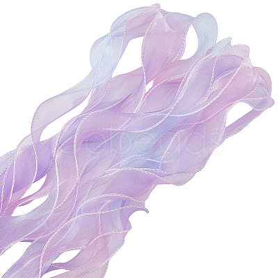 3Rolls Polyester Organza Ribbons SRIB-CY0001-37B-1