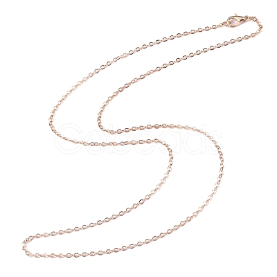 Brass Cable Chains Necklace Making MAK-N029-01RG-1