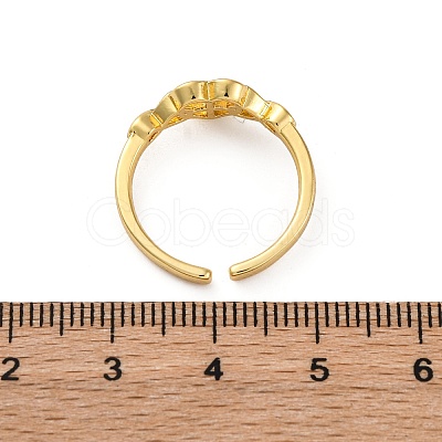 Brass Cuff Finger Rings RJEW-G337-24G-1