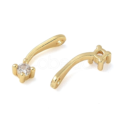 Brass Pave Clear Cubic Zirconia Charms CU-CBA9FFD-11G-02-1