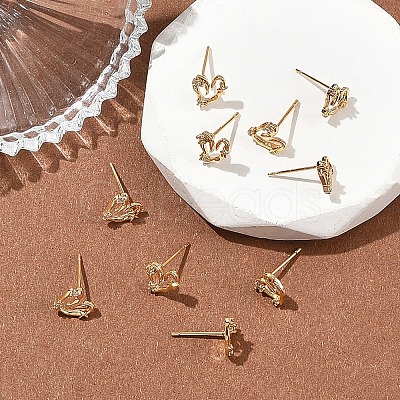 SHEGRACE Brass Micro Pave Cubic Zirconia Stud Earring XGRQ4N050-705G-1