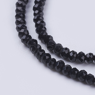 Opaque Solid Color Glass Bead Strands GLAA-F076-A14-1