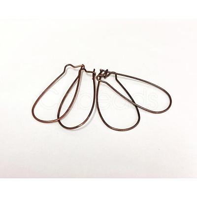 Brass Hoop Earrings Findings Kidney Ear Wires EC221-R-1