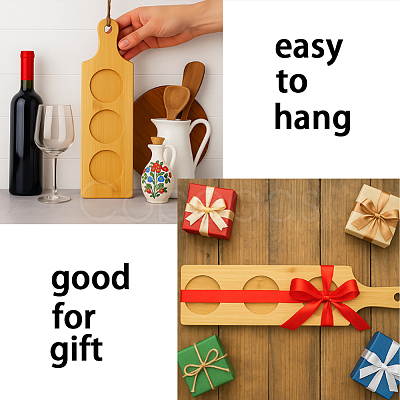 6Pcs Bamboo Wine Glass Tray AJEW-WH0797-001-1