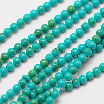 Imported Synthetic Turquoise Bead Strands X-G-A130-2mm-L05-1-1
