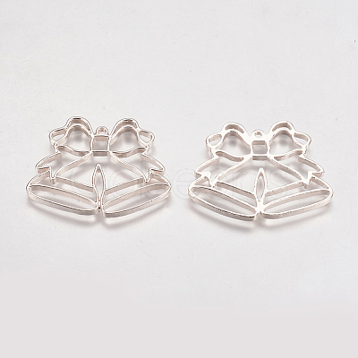 Alloy Open Back Bezel Pendants PALLOY-L203-03RG-1