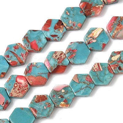 Dyed Synthetic Imperial Jasper Beads Strands G-D337-10mm-A03-1