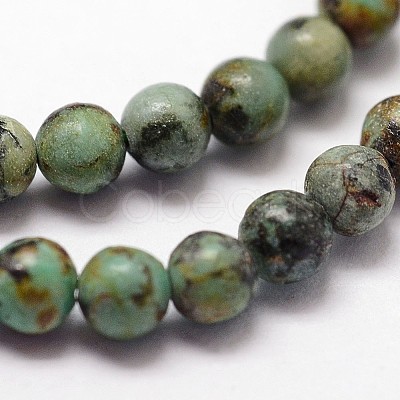 Natural African Turquoise(Jasper) Beads Strands X-G-N0188-02-3mm-1