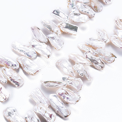 Natural Keshi Pearl Beads Strands PEAR-S020-H07-1