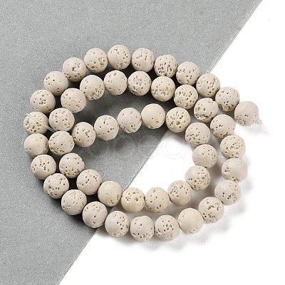 Synthetic Lava Rock Dyed Beads Strands G-H311-08B-04-1