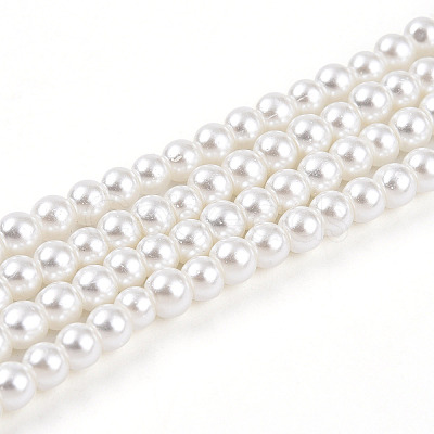 Baking Paint Pearlized Glass Pearl Bead Strands HY-T002-02A-01-1