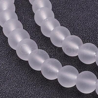 Baking Paint Transparent Glass Bead Strands X-GLAA-S031-8mm-13-1