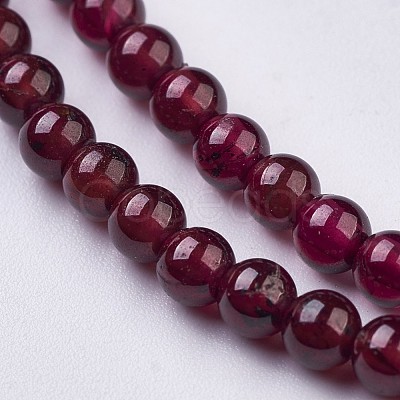 Natural Garnet Beads Strands G-J376-37-3mm-1
