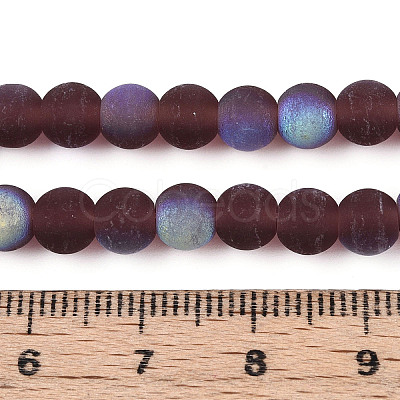 Frosted Transparent Glass Beads Strands LS-GLAA-T032-T6mm-MBB19-1