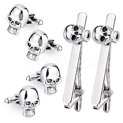 Alloy Cufflinks & Tie Clips Sets AJEW-WH0886-09A-1