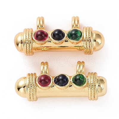 Brass Micro Pave Cubic Zirconia Pendants FIND-A012-01G-A-1