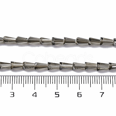 Transparent Electroplate Glass Beads Strands EGLA-H107-02A-PL01-1