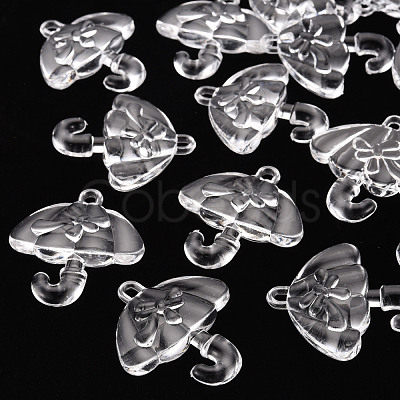 Transparent Acrylic Pendants TACR-T024-01B-205-1