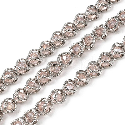 304 Stainless Steel Glass Link Chains CHS-L029-10P-05-1